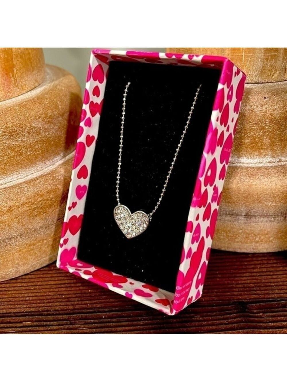 Crystal heart pendant necklace